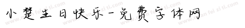 小楚生日快乐字体转换