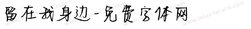 留在我身边字体转换
