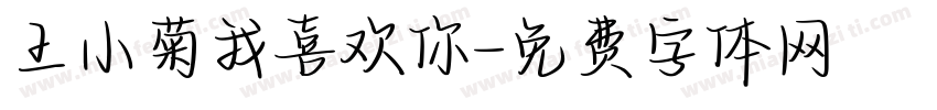 王小菊我喜欢你字体转换