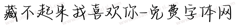 藏不起来我喜欢你字体转换