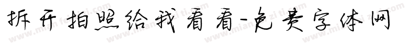 拆开拍照给我看看字体转换