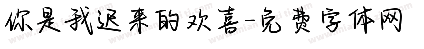 你是我迟来的欢喜字体转换