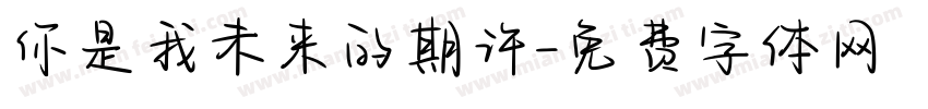 你是我未来的期许字体转换