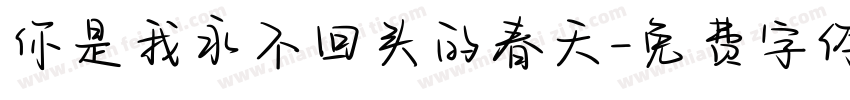 你是我永不回头的春天字体转换