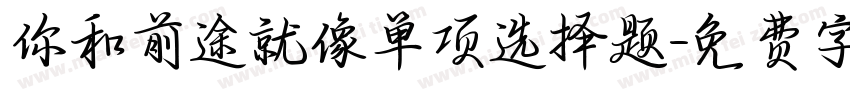 你和前途就像单项选择题字体转换