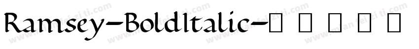 Ramsey-BoldItalic字体转换