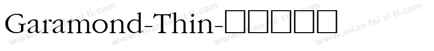 Garamond-Thin字体转换