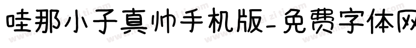 哇那小子真帅手机版字体转换