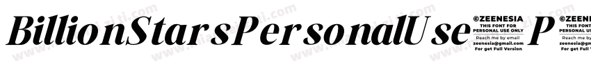 BillionStarsPersonalUse-P1gx字体转换