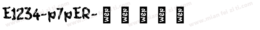 E1234-p7pER字体转换