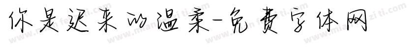你是迟来的温柔字体转换