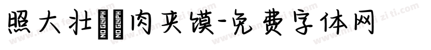 照大壮盤絲肉夹馍字体转换