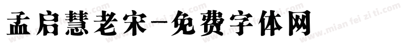 孟启慧老宋字体转换