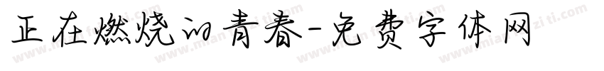 正在燃烧的青春字体转换