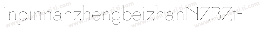 inpinnanzhengbeizhanNZBZt字体转换