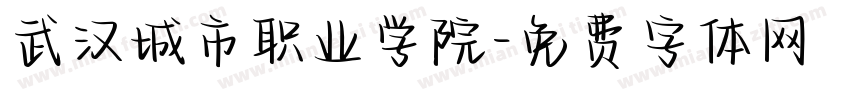 武汉城市职业学院字体转换
