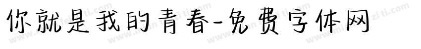 你就是我的青春字体转换