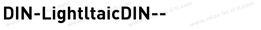DIN-LightltaicDIN-字体转换