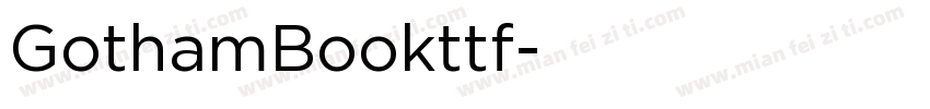 GothamBookttf字体转换