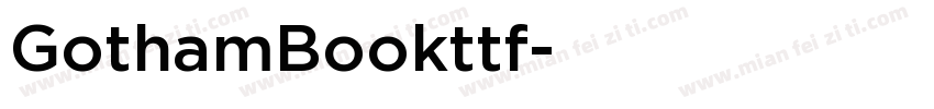 GothamBookttf字体转换