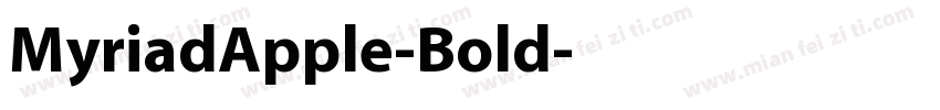 MyriadApple-Bold字体转换
