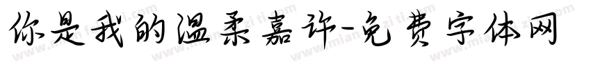 你是我的温柔嘉许字体转换