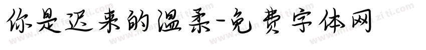 你是迟来的温柔字体转换