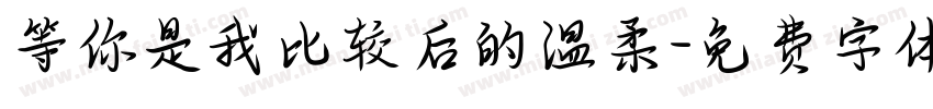 等你是我比较后的温柔字体转换