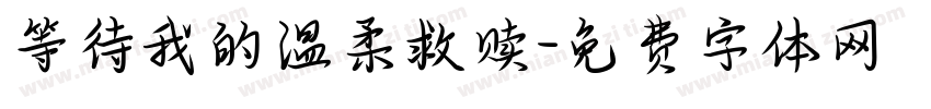 等待我的温柔救赎字体转换