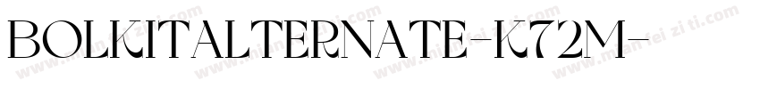 BolkitAlternate-K72M字体转换