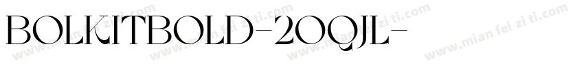 BolkitBold-2Oqjl字体转换