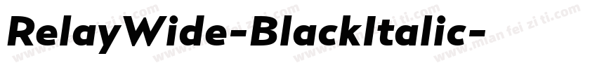 RelayWide-BlackItalic字体转换