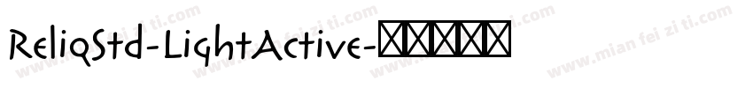 ReliqStd-LightActive字体转换