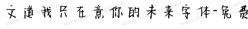 文道我只在意你的未来字体字体转换