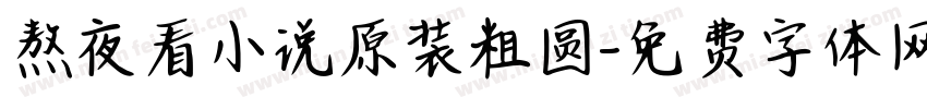 熬夜看小说原装粗圆字体转换
