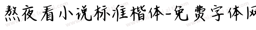 熬夜看小说标准楷体字体转换