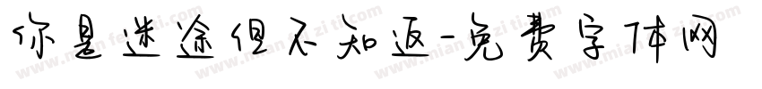 你是迷途但不知返字体转换