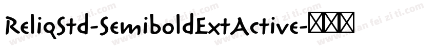ReliqStd-SemiboldExtActive字体转换