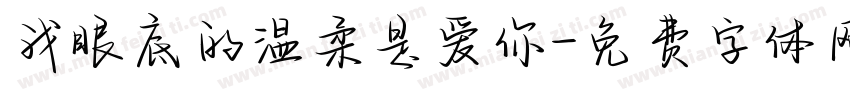 我眼底的温柔是爱你字体转换