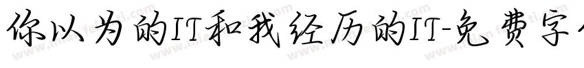 你以为的IT和我经历的IT字体转换