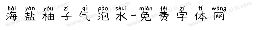 海盐柚子气泡水字体转换