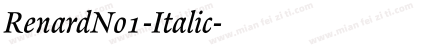 RenardNo1-Italic字体转换