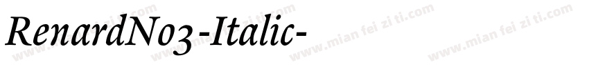 RenardNo3-Italic字体转换