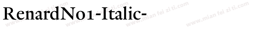 RenardNo1-Italic字体转换