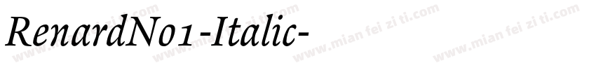 RenardNo1-Italic字体转换