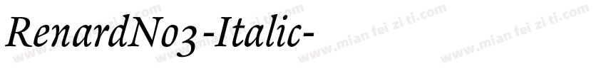 RenardNo3-Italic字体转换