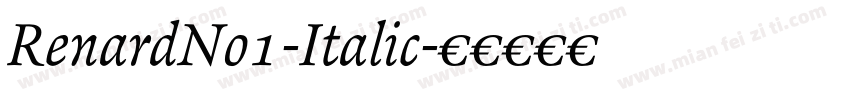 RenardNo1-Italic字体转换