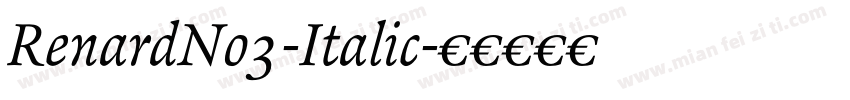 RenardNo3-Italic字体转换