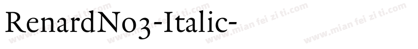 RenardNo3-Italic字体转换