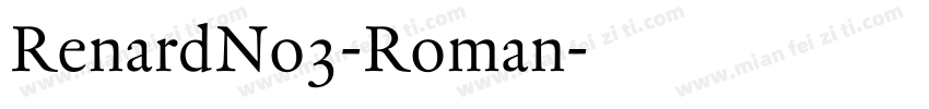 RenardNo3-Roman字体转换